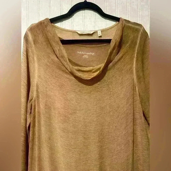 Soft surroundings 100 % silk Renee Cowl Tunic Sz.med. Oversized boho laganlook - Picture 5 of 8